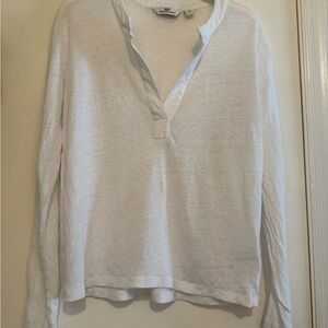 Vineyard Vines White Henley Shirt